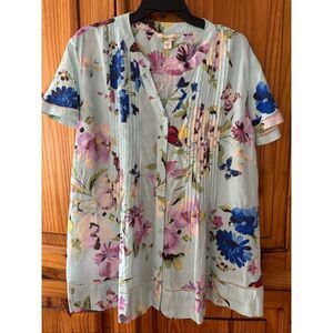 Coldwater Creek Sweet Days Pintuck Blouse